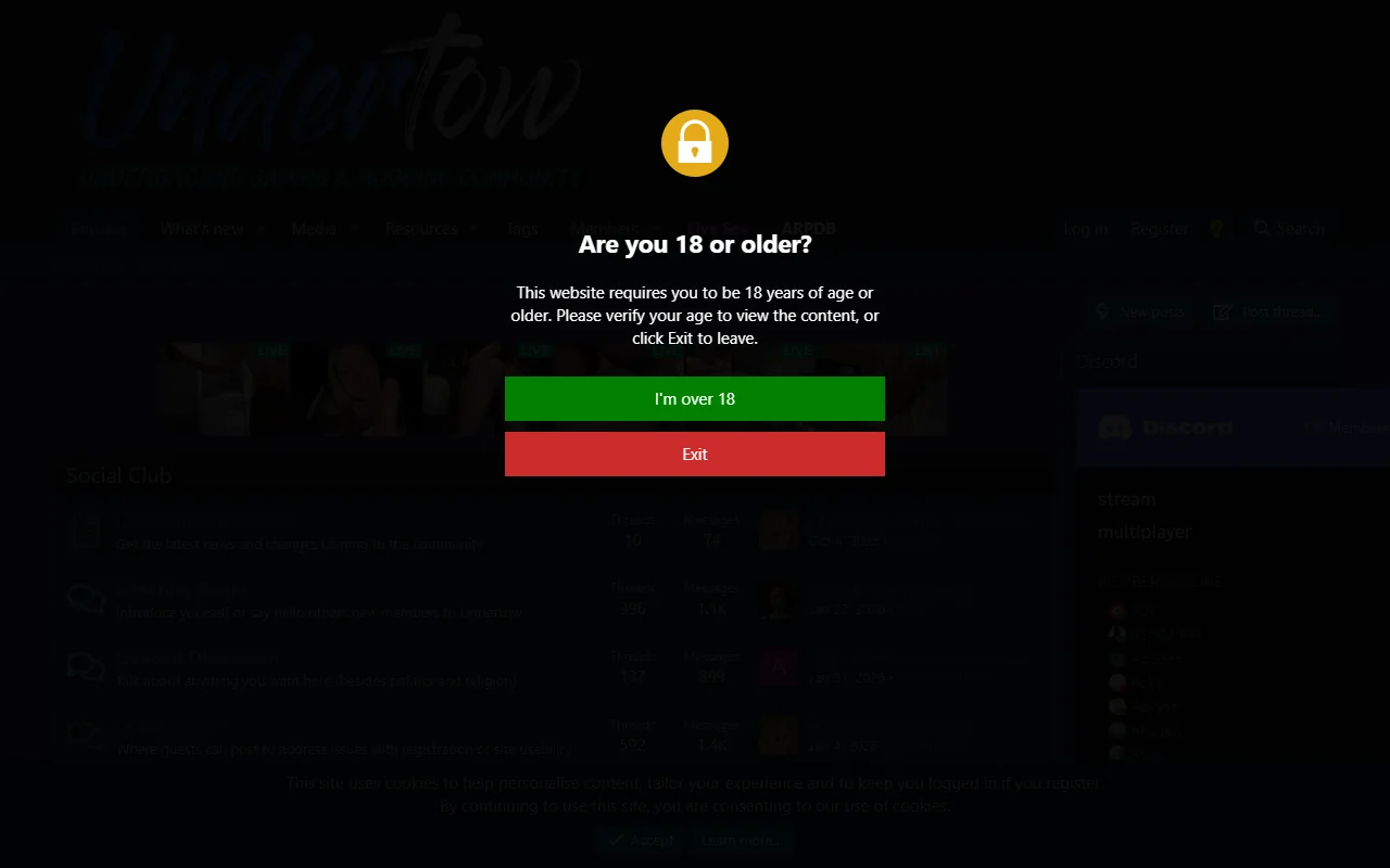 Screenshot of Undertowclub